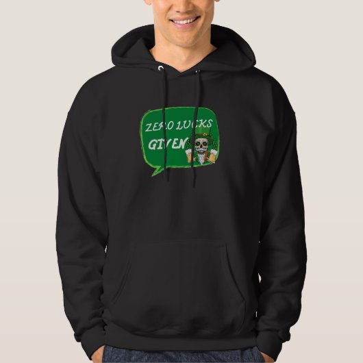 Veste À Capuche Zéro chance donnée Jour de la Saint-Patrick Saint- (Devant)