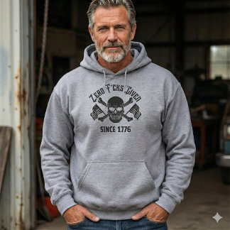 Veste À Capuche Zero F*cks Given Since 1776 Patriotic Skull Hoodie