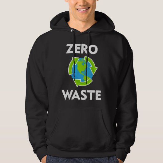 Veste À Capuche Zero Waste Earth Day Environmental Teacher  Anti P (Devant)