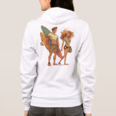 Veste à capuche zippée pour femme (Dos)