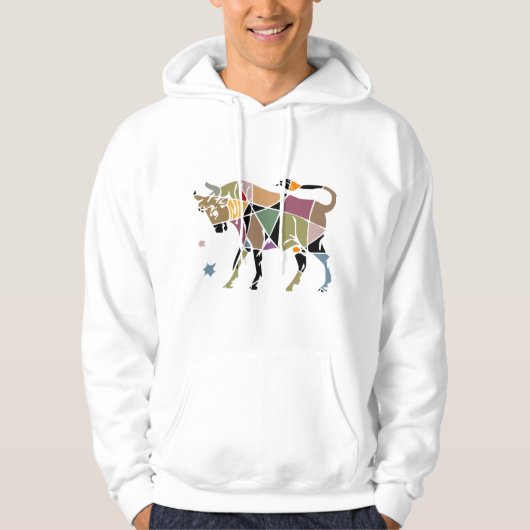 Veste À Capuche Zodiaque de Taureau (Devant)