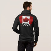 Veste à capuchon de drapeau du Canada de sweat - (Dos entier)
