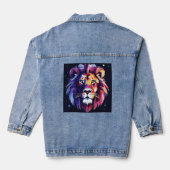 Veste de denim design Lion pour femmes et hommes (Verso)