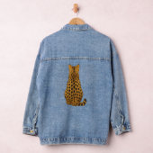 Veste de Denim Graphique de Déni de Chat Cheetah - (Hangar)