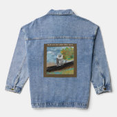 Veste de denim imprimé de hibou saisonnier (Verso)