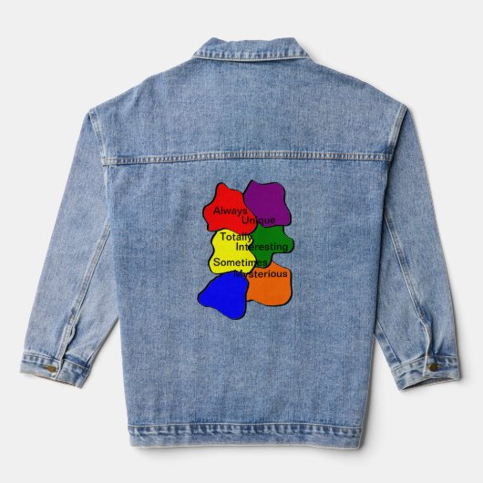 Veste Denim Autism toujours unique (Verso)