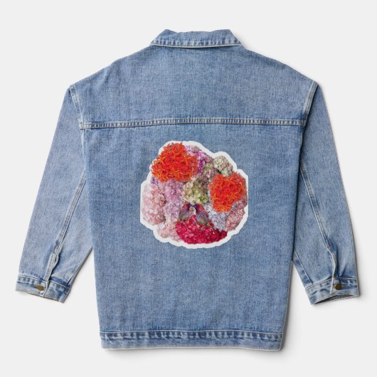 Veste Denim avec fleurs (Verso)