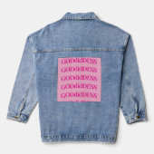 Veste Denim avec lettres Pink GODdidDESS (Verso)