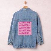 Veste Denim avec lettres Pink GODdidDESS (Hangar)