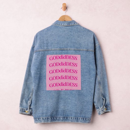 Veste Denim avec lettres Pink GODdidDESS (Hangar)