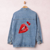 Veste Denim avec lèvres rouges (Hangar)
