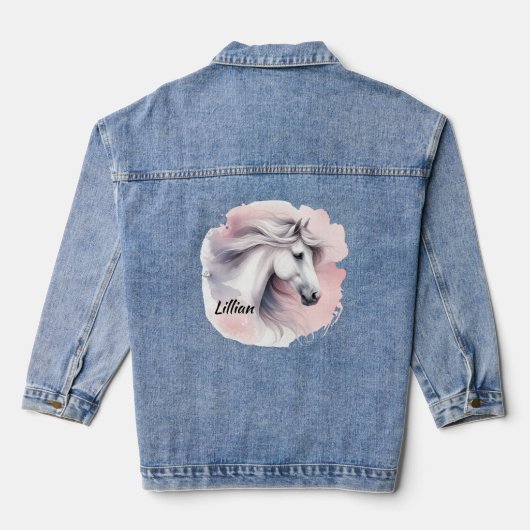 Veste Denim Cheval Blanc Personnalisée (Verso)