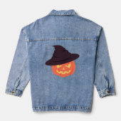 Veste Denim Citrouille rétro - Halloween Vintage (Verso)