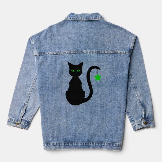 Veste Denim de chat noir (Verso)