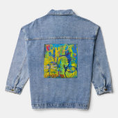Veste Denim de libellule d'art Abstrait (Verso)