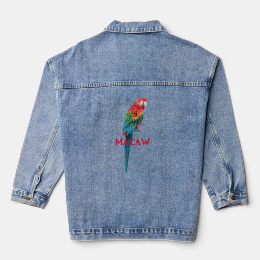 Veste Denim Design Macaw (Verso)