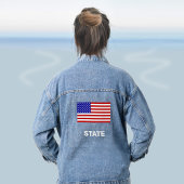 Veste Denim drapeau américain personnalisée