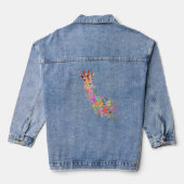 Veste Denim en Giraffe Florale (Verso)