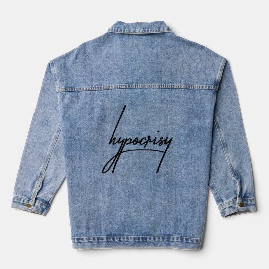 Veste Denim féminin d'hypocrisie (Verso)