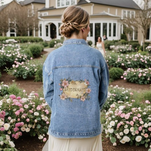 Veste Denim, femme de ménage de cadre florale