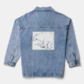 Veste denim femme Ours polaire (Verso)