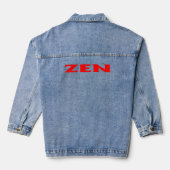Veste denim femme rouge zen (Verso)