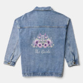 Veste Denim Floral Purple Aquarelle Mariée (Verso)