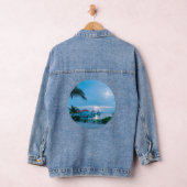 Veste Denim Oasis Tropical : Palm Trees & Resort (Hangar)