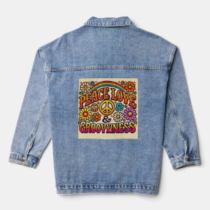Veste Denim Peace, Love & Grooviness