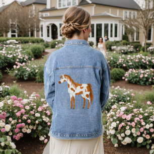 Veste Denim pour Cheval de peinture autochtone