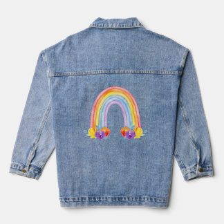 Veste Denim pour femmes arc-en-ciel