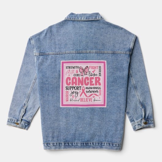 Veste Denim Support pour le cancer du sein (Verso)
