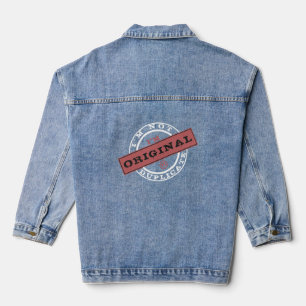 Veste Denim Texte de timbre créatif