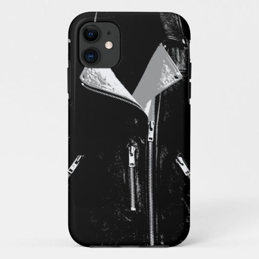 Veste en cuir blanc iPhone 5 coque (Dos)