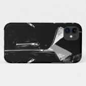 Veste en cuir blanc iPhone 5 coque (Dos (Horizontal))