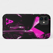 Veste en cuir rose monogramme iPhone 5 coque (Dos (Horizontal))