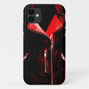 Veste en cuir rouge iPhone 5 coque