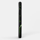 Veste en cuir vert monogramme iPhone 5 coque (Dos/Droite)