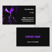 Veste en cuir violet carte de visite horizontal (Devant / Derrière)