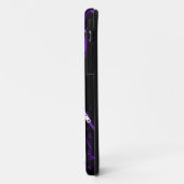 Veste en cuir violet monogramme iPhone 5 coque (Dos/Gauche)