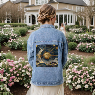 Veste en denim céleste fantaisiste des cieux encha