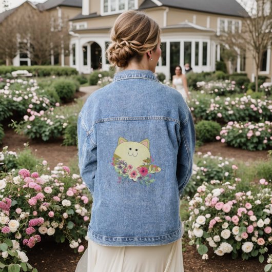 Veste en denim Chat Floral (Mariage Retour)