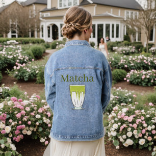Veste en denim matcha
