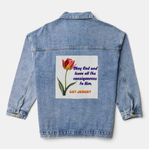 Veste en denim Obéir à Dieu