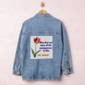 Veste en denim Obéir à Dieu (Hangar)