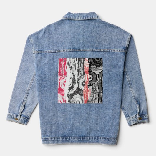 Veste en Denim – Terre Abstraite (Verso)