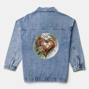 Veste en jean à coeur vintage pour un look intempo