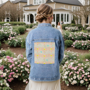 Veste en jean aux pâquerettes
