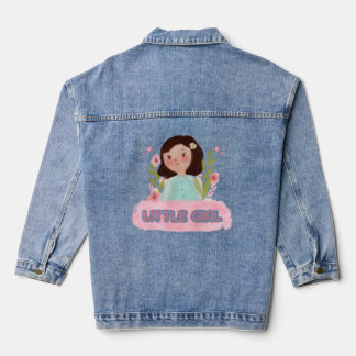 Veste en jean avec motif petite fille