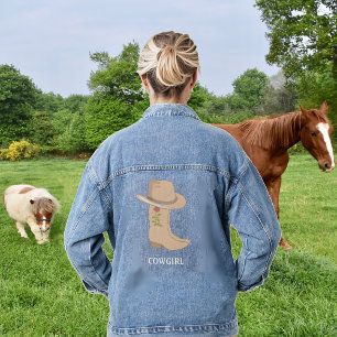 Veste en jean Country Hat et Boots Cowgirl